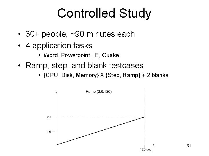 Controlled Study • 30+ people, ~90 minutes each • 4 application tasks • Word,