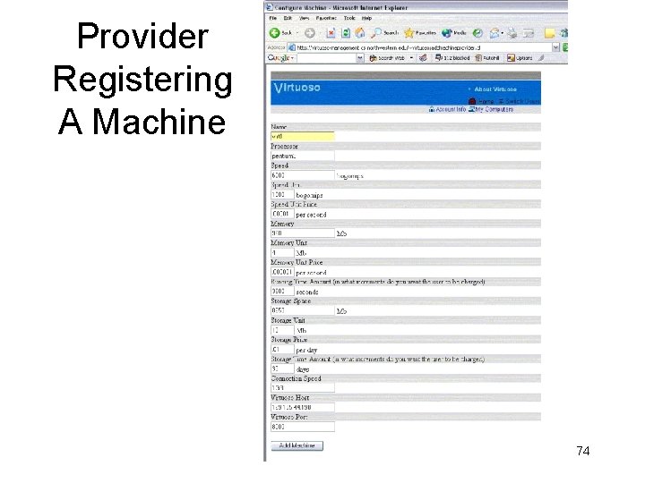 Provider Registering A Machine 74 