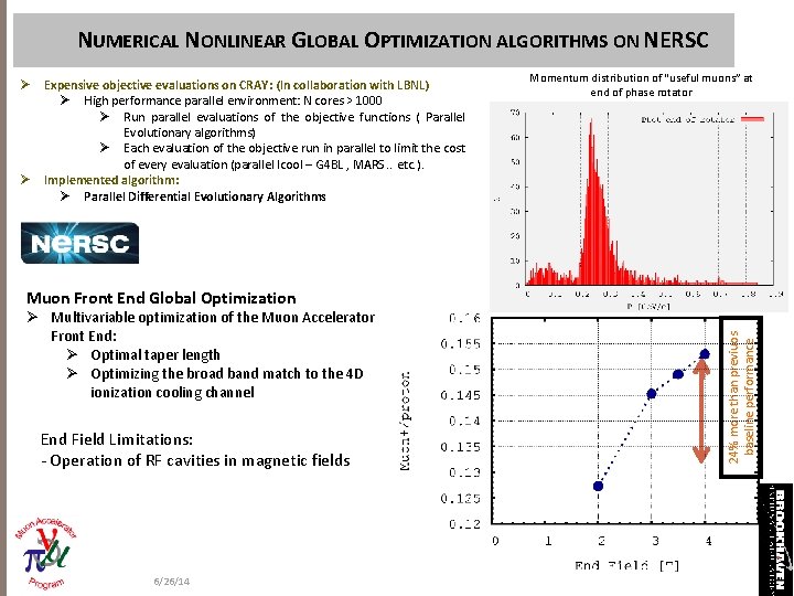NUMERICAL NONLINEAR GLOBAL OPTIMIZATION ALGORITHMS ON NERSC Ø Ø Expensive objective evaluations on CRAY: