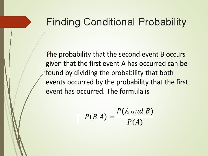 Finding Conditional Probability 