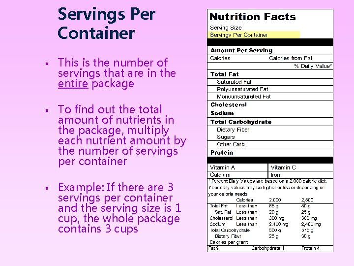 Food Labels and Nutrition What is a Food