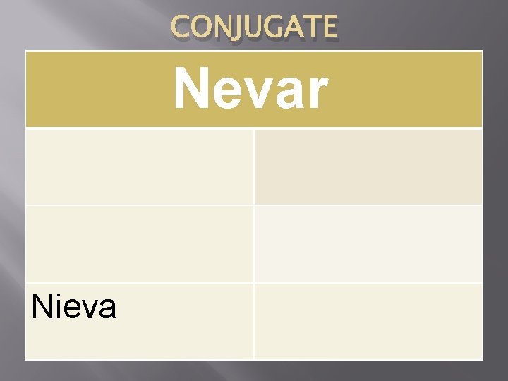 CONJUGATE Nevar Nieva 