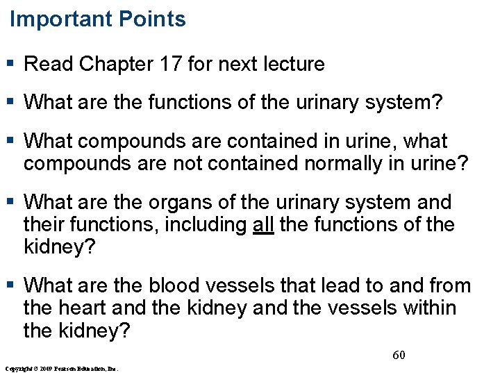 Important Points § Read Chapter 17 for next lecture § What are the functions