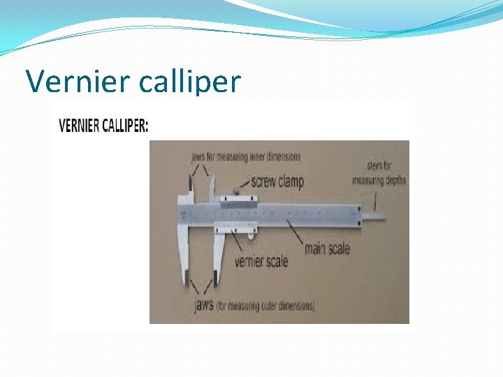 Vernier calliper 