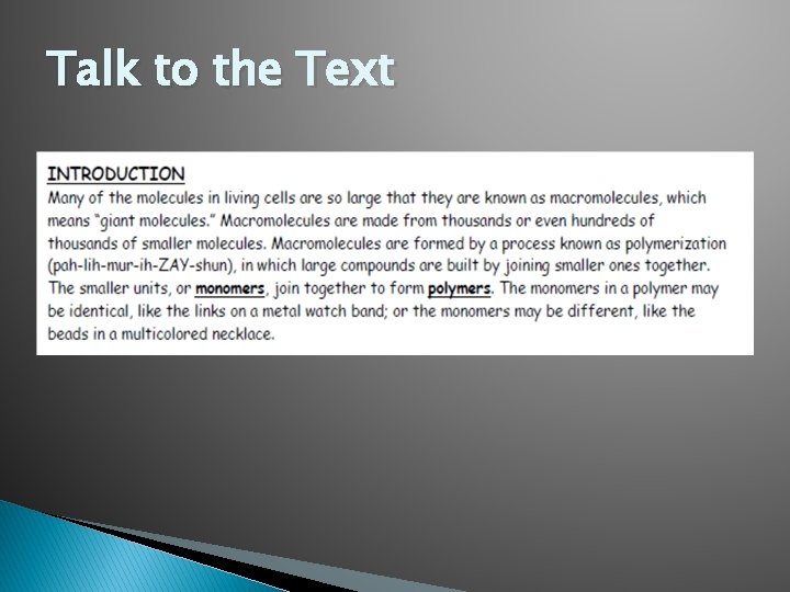 Talk to the Text 