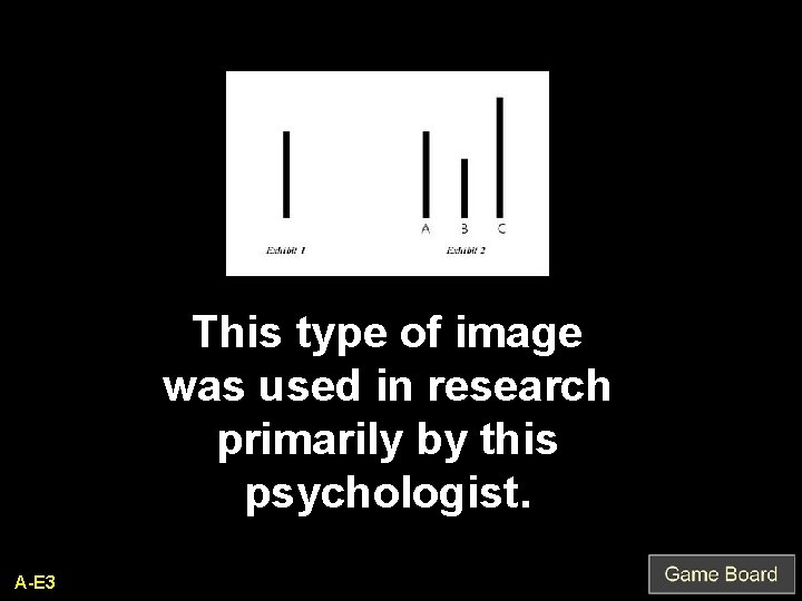 This type of image was used in research primarily by this psychologist. A-E 3