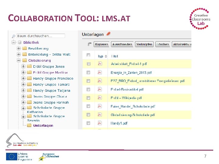 COLLABORATION TOOL: LMS. AT 7 