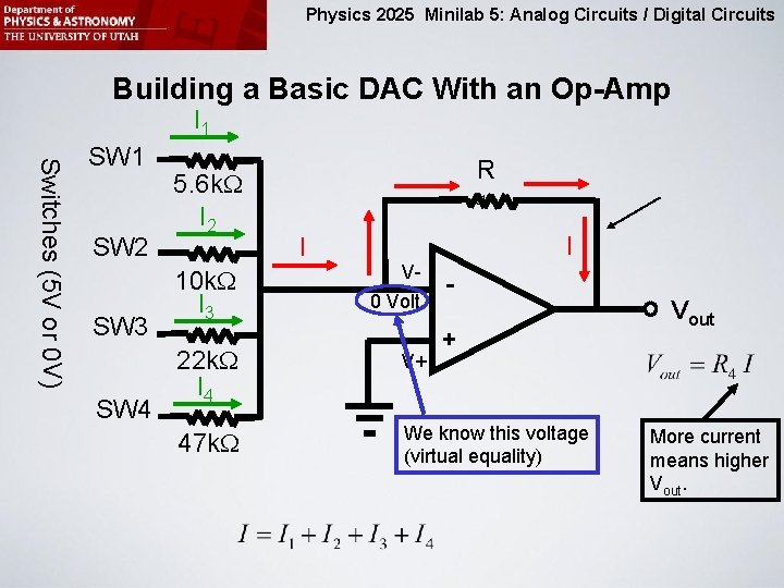 Physics 2025 Minilab 5: Analog Circuits / Digital Circuits Building a Basic DAC With