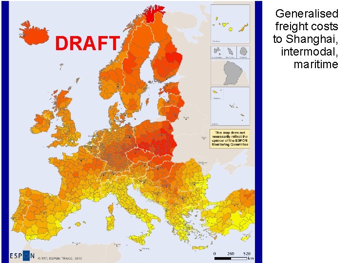 DRAFT Generalised freight costs to Shanghai, intermodal, maritime 