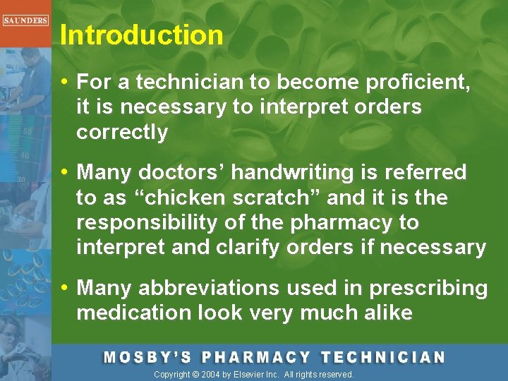 Introduction • For a technician to become proficient, it is necessary to interpret orders