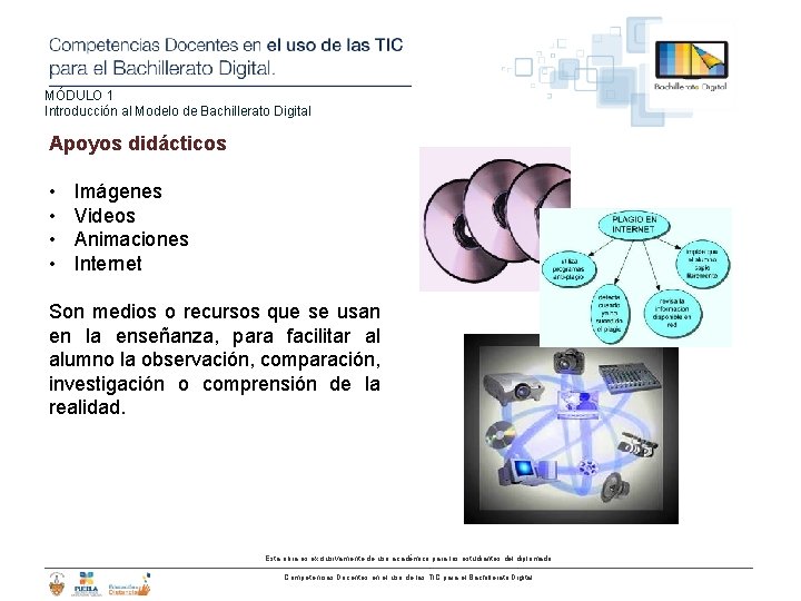 MÓDULO 1 Introducción al Modelo de Bachillerato Digital Apoyos didácticos • • Imágenes Videos