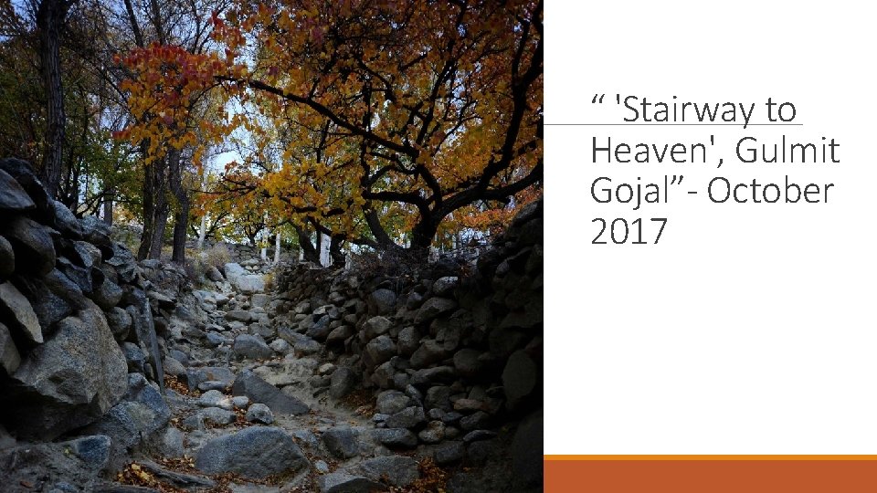 “ 'Stairway to Heaven', Gulmit Gojal”- October 2017 
