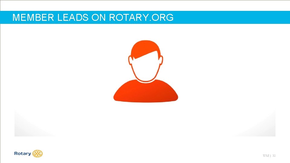 MEMBER LEADS ON ROTARY. ORG TITLE | 32 