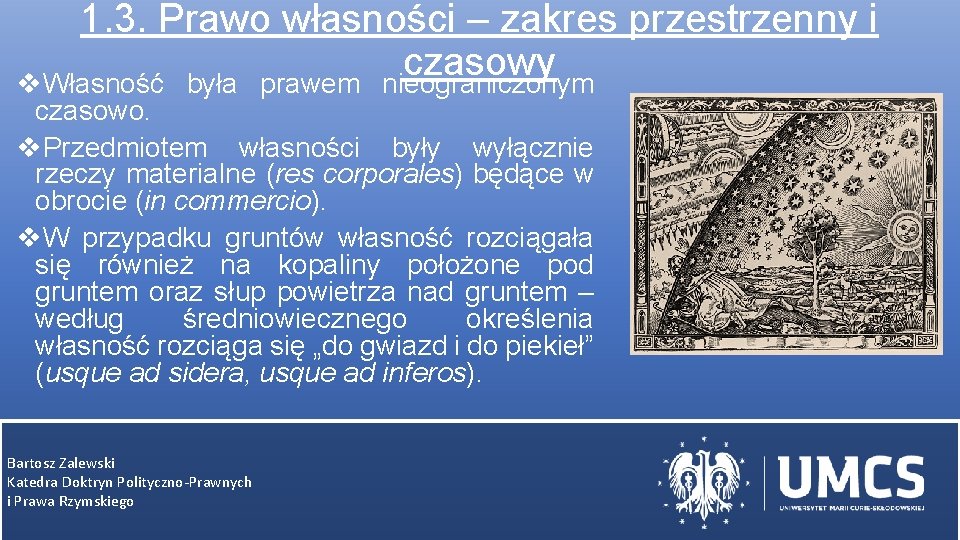 1. 3. Prawo własności – zakres przestrzenny i czasowy v. Własność była prawem nieograniczonym