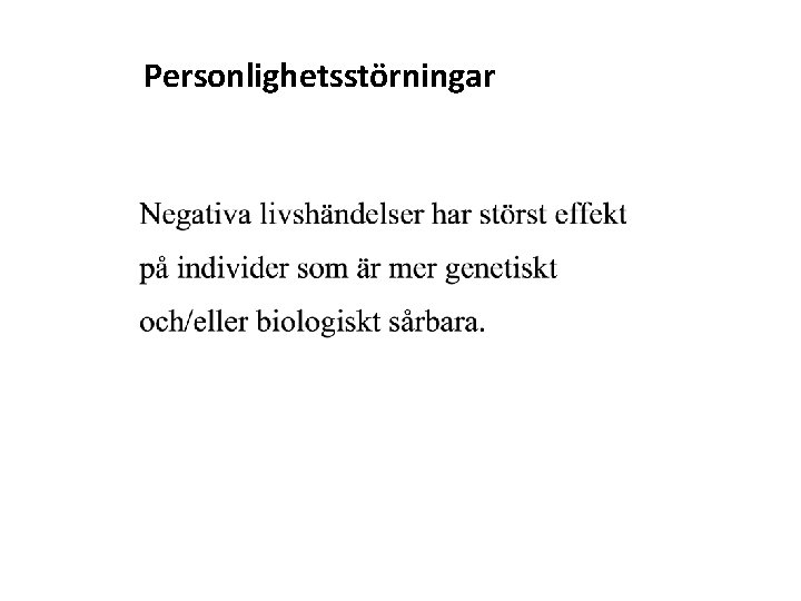 Personlighetsstörningar 