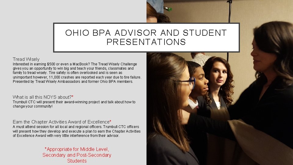 OHIO BPA ADVISOR AND STUDENT PRESENTATIONS Tread Wisely Interested in earning $500 or even OHIO BPA ADVISOR AND STUDENT PRESENTATIONS Tread Wisely Interested in earning $500 or even