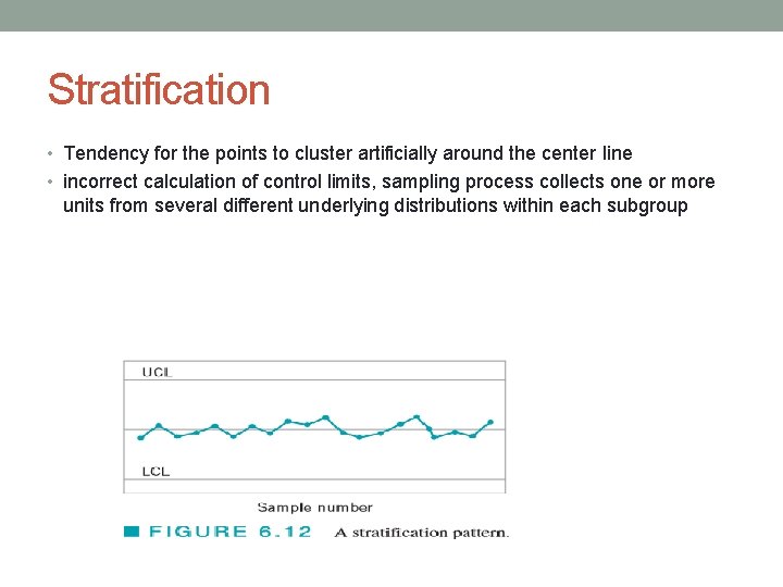 Stratification • Tendency for the points to cluster artificially around the center line •