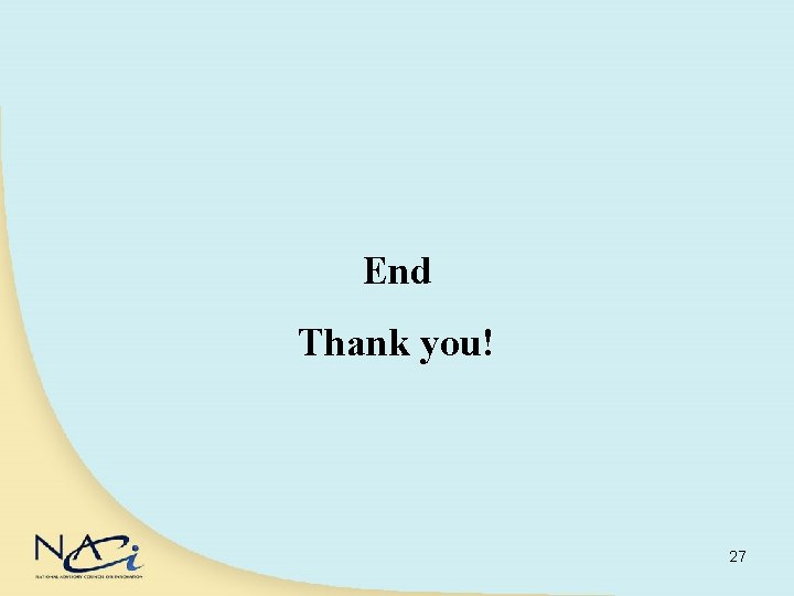 End Thank you! 27 