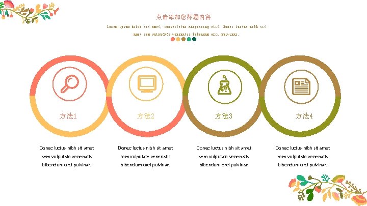 点击添加您标题内容 Lorem ipsum dolor sit amet, consectetur adipiscing elit. Donec luctus nibh sit amet