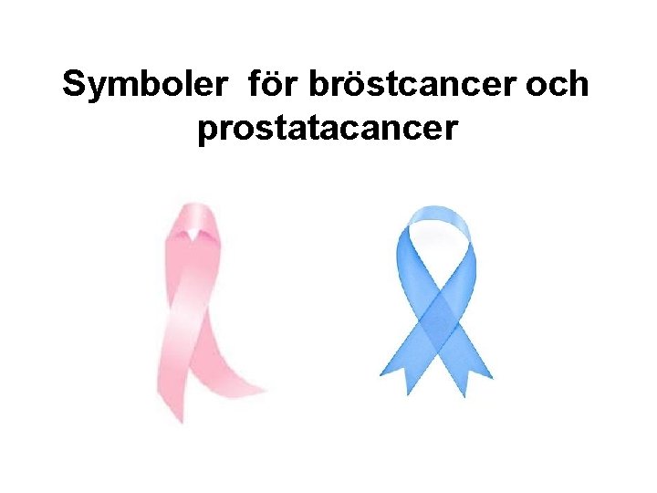 Symboler för bröstcancer och prostatacancer Symboler för bröstcancer och prostatacancer