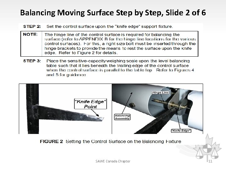 Balancing Moving Surface Step by Step, Slide 2 of 6 SAWE Canada Chapter 11