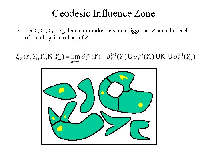 Geodesic Influence Zone • Let Y, Y 1, Y 2, . . Ym denote