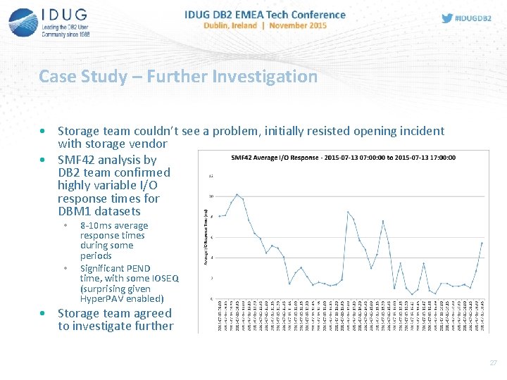 Case Study – Further Investigation • Storage team couldn’t see a problem, initially resisted