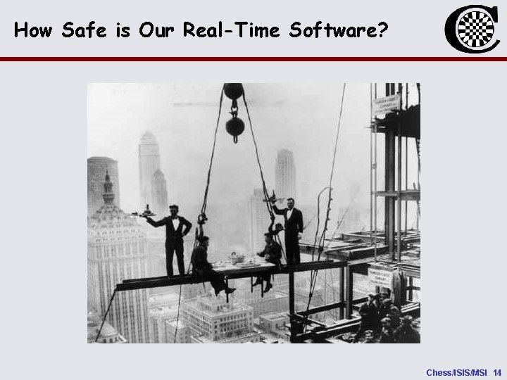 How Safe is Our Real-Time Software? Chess/ISIS/MSI 14 