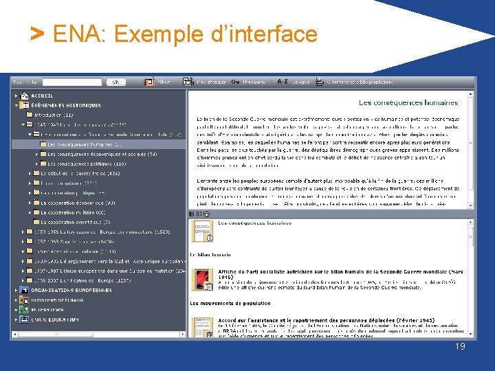 > ENA: Exemple d’interface 19 