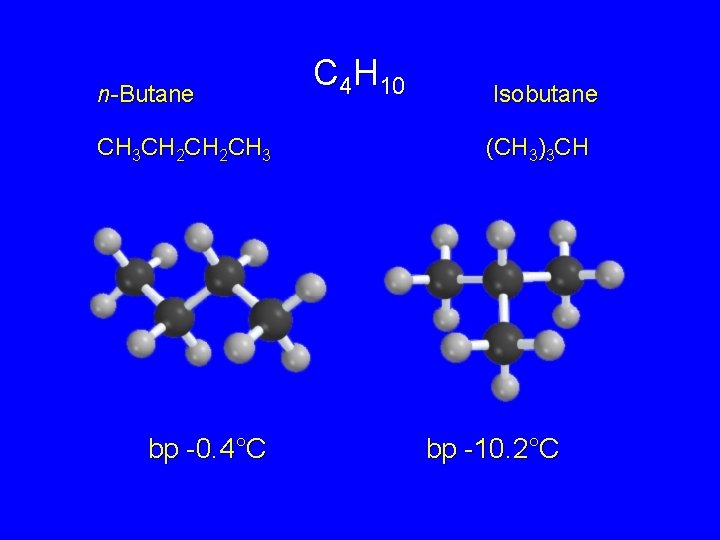 n-Butane CH 3 CH 2 CH 3 bp -0. 4°C C 4 H 10