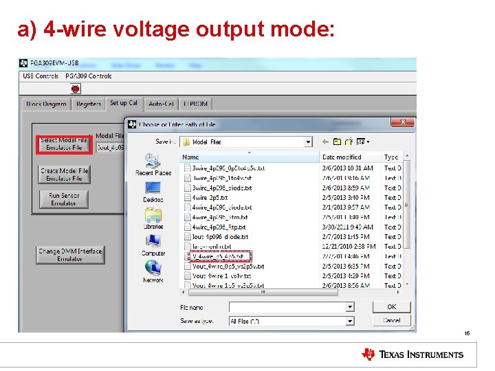a) 4 -wire voltage output mode: 15 