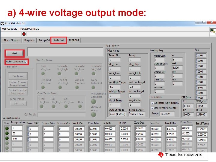 a) 4 -wire voltage output mode: 17 