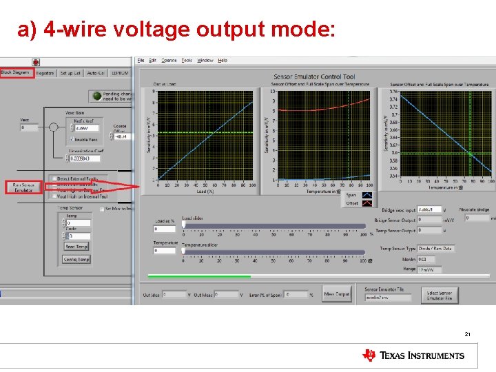 a) 4 -wire voltage output mode: 21 