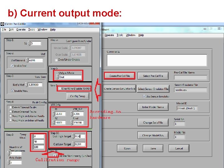 b) Current output mode: 26 