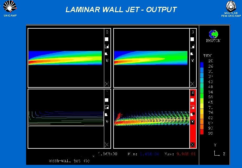 LAMINAR WALL JET - OUTPUT UNICAMP MULTLAB FEM-UNICAMP 