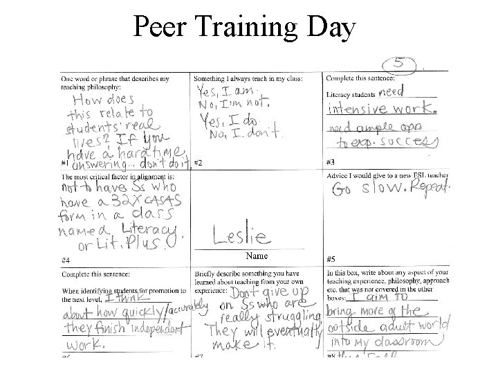 Peer Training Day 