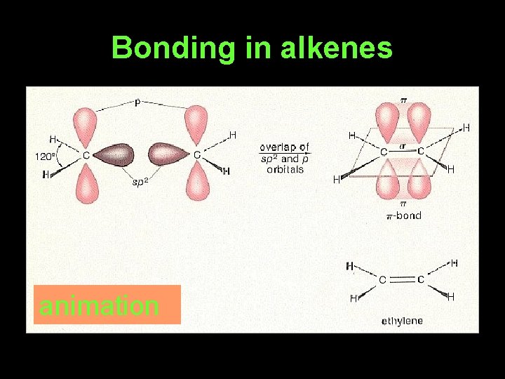 Bonding in alkenes animation 