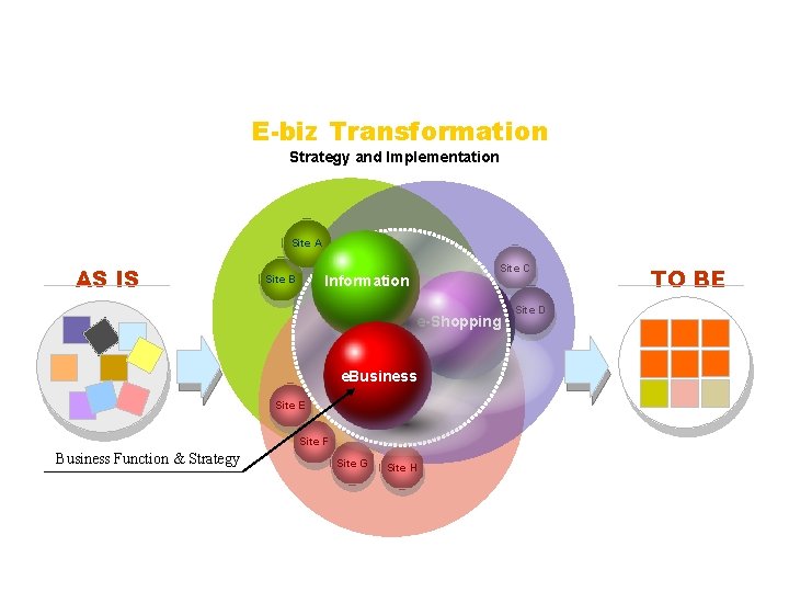  Website Strategy E-biz Transformation Strategy and Implementation Site A AS IS Site C