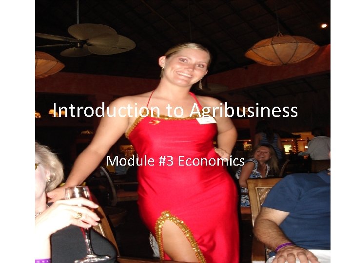 Introduction to Agribusiness Module #3 Economics 