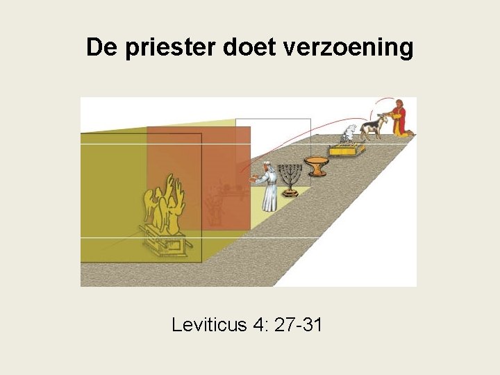 De priester doet verzoening Leviticus 4: 27 -31 