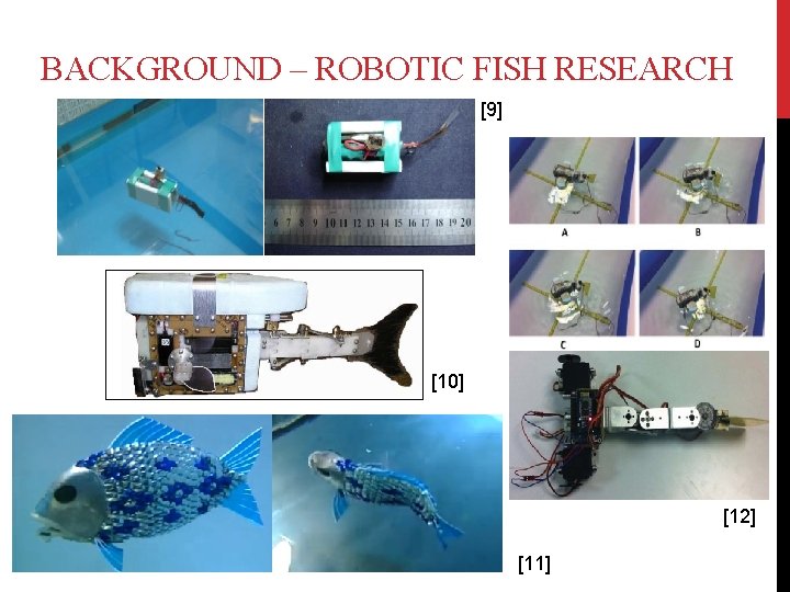 BACKGROUND – ROBOTIC FISH RESEARCH [9] [10] [12] [11] 