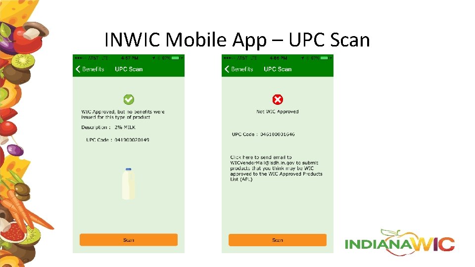 INWIC Mobile App – UPC Scan 