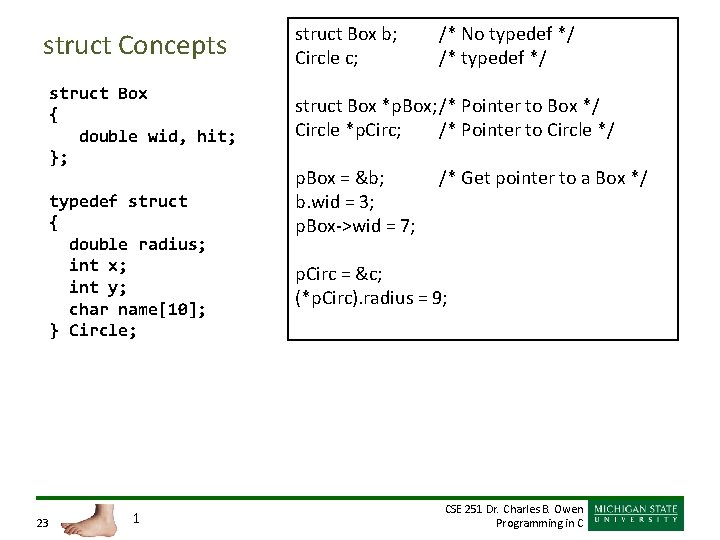 struct Concepts struct Box { double wid, hit; }; typedef struct { double radius; struct Concepts struct Box { double wid, hit; }; typedef struct { double radius;