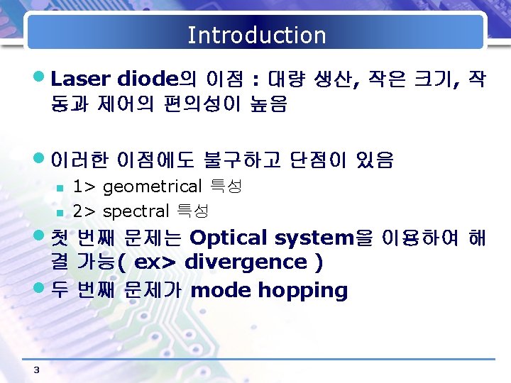 LASER DIODE INTENSITY NOISE INDUCED BY MODE HOPPING