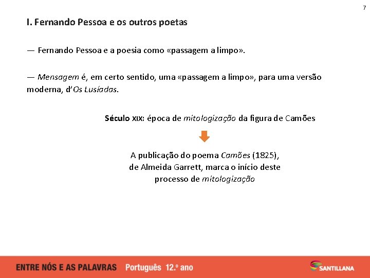 7 I. Fernando Pessoa e os outros poetas — Fernando Pessoa e a poesia