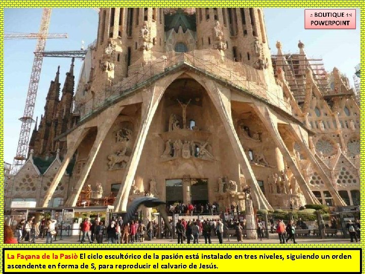 La Façana de la Pasiò El ciclo escultórico de la pasión está instalado en