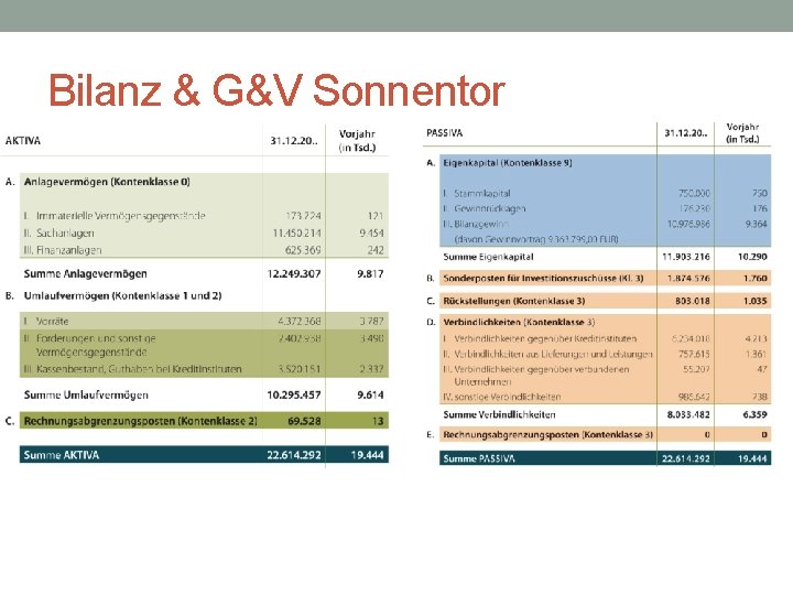 Bilanz & G&V Sonnentor 