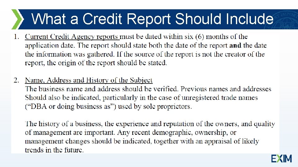 What a Credit Report Should Include 