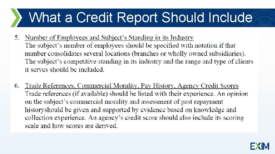 What a Credit Report Should Include 