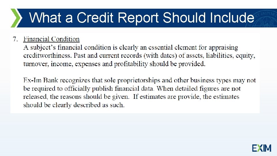 What a Credit Report Should Include 